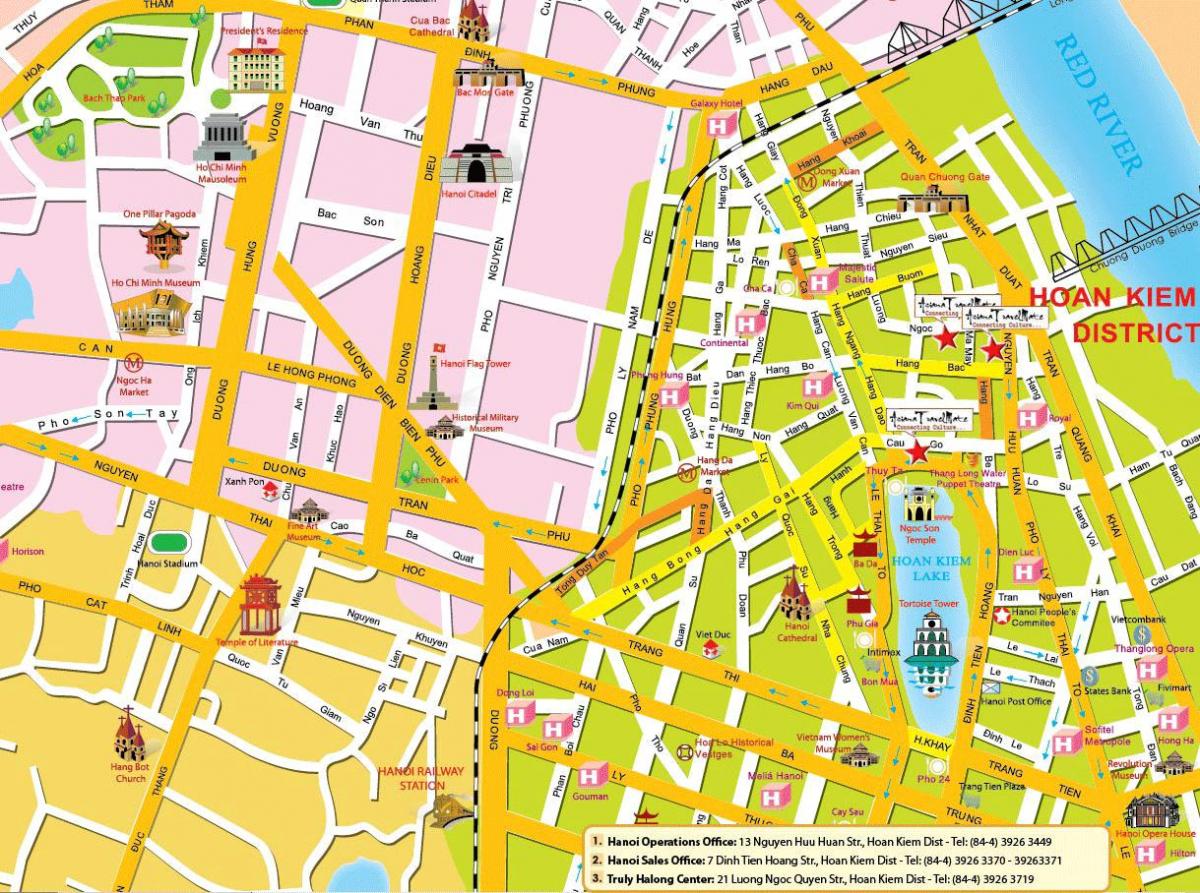 hanoi old quarter toeristische kaart