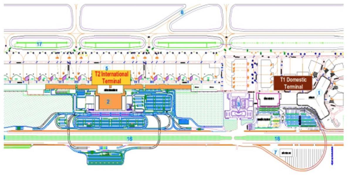 hanoi airport terminal kaart