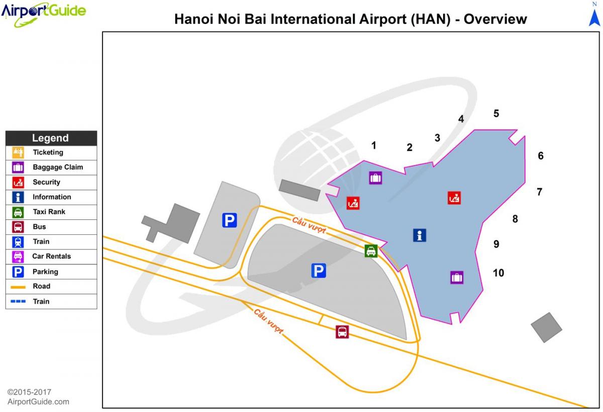 hanoi international airport kaart
